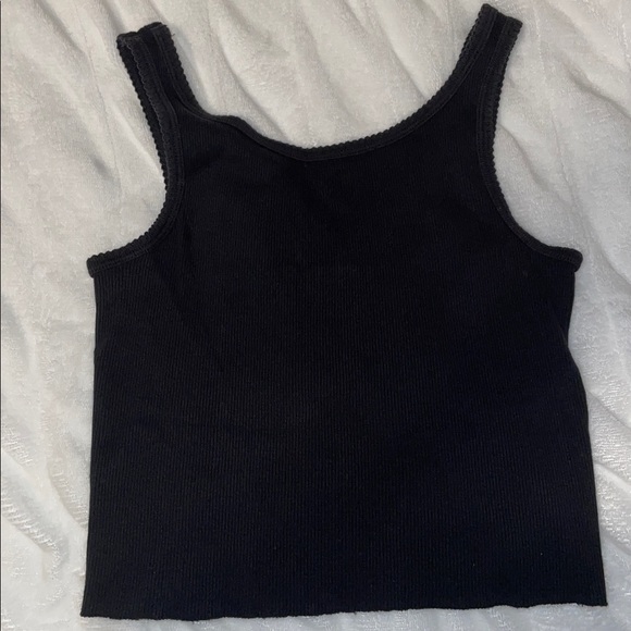 Black Ribbed Tank Top - Picture 2 of 2